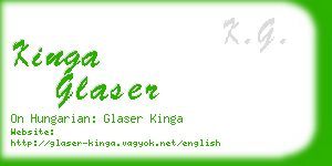 kinga glaser business card
